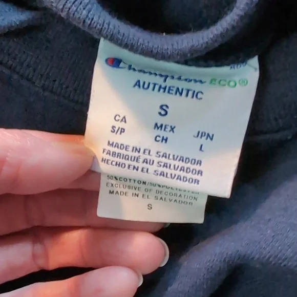 π Navy Mend Newport RI Yoga Pilates Champion Sweatshirt Jumper - Picture 5 of 8